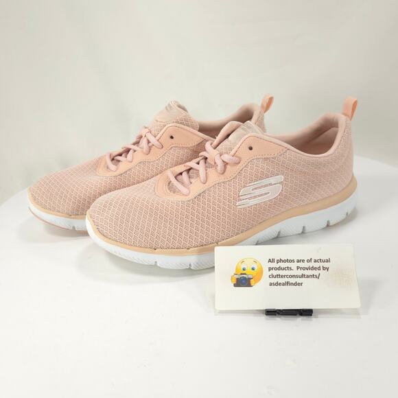 Skechers Flex Appeal 2.0 Athletic Lace Up Running Shoe Womens Size 8 12775 Pink - Picture 1 of 9